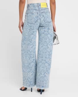 Brocade Denim Boyfriend Trousers