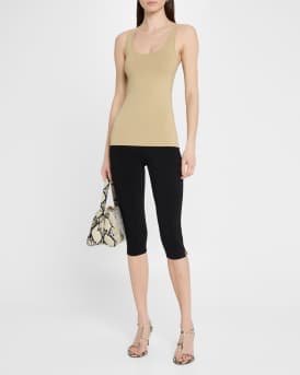 Compact Knit Capri Trousers