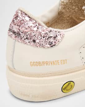 Girl's May Glitter Star Leather Sneakers, Baby/Toddler