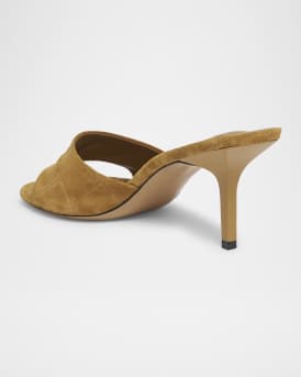 Les Mules Cubisto Leather Slide Sandals