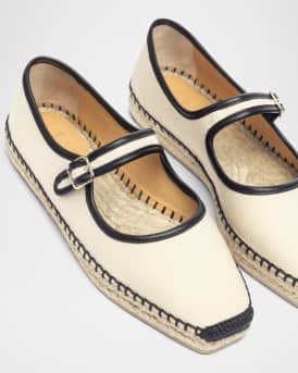 Padua Bicolor Canvas Mary Jane Espadrilles