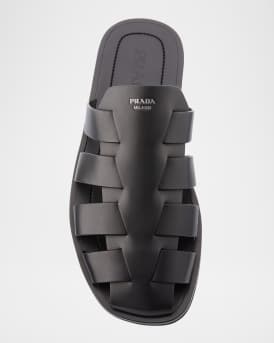 Men's Leather Fisherman Slide Sandals
