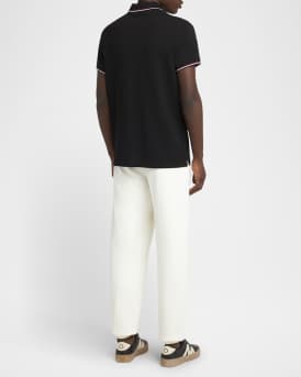 Men's Striped-Trim Polo Shirt