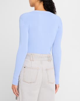 Fidjy Ribbed Button-Front Top