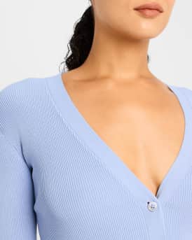 Fidjy Ribbed Button-Front Top