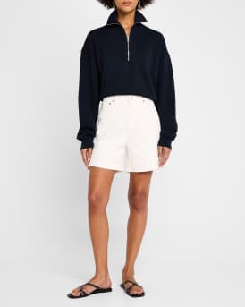 Dame High-Rise Cuffed Denim Shorts