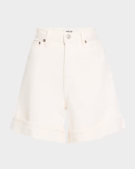 Dame High-Rise Cuffed Denim Shorts