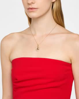 14K Yellow Gold Rodeo Horseshoe and Boot Diamond Pendant
