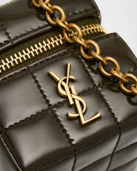 Mini YSL Cube Box Wristlet in Patent Fabric 