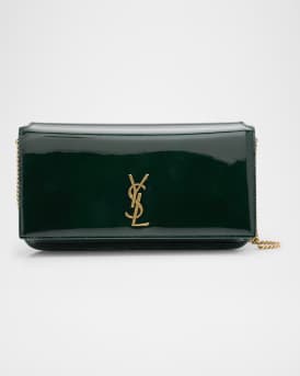 YSL Phone Holder Shoulder Bag in Patent Leather