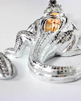 Silvertone Grand Alligator Candle, 14 oz.