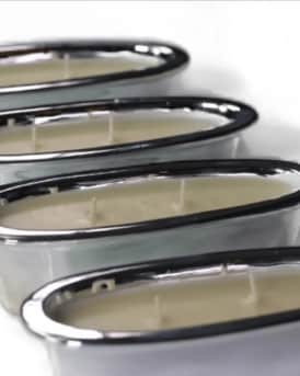 Silvertone Grand Alligator Candle, 14 oz.