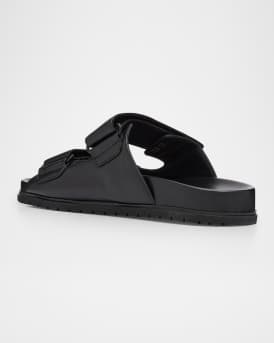 Leather Double-Grip Slide Sandals