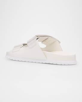 Leather Double-Grip Slide Sandals