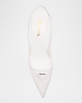 Rete Nylon Mesh Slingback Pumps