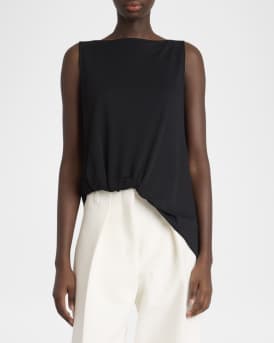Peplo Cutout Asymmetric Tank Top