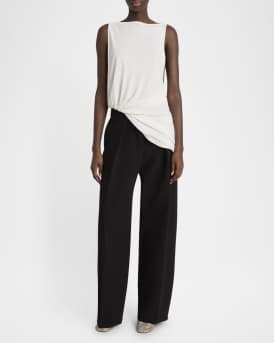 Peplo Cutout Asymmetric Tank Top