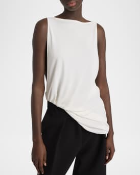 Peplo Cutout Asymmetric Tank Top