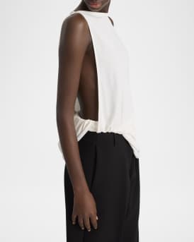 Peplo Cutout Asymmetric Tank Top