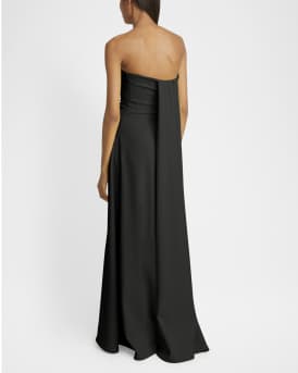 Strapless Bustier Drape Gown