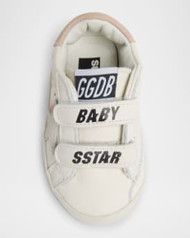 Girl's Baby School Nappa Leather & Suede Sneakers, Baby