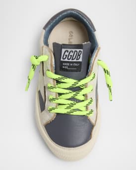 Boy's May Nappa Leather Star and Heel Lace-Up Sneakers, Toddler/Kids