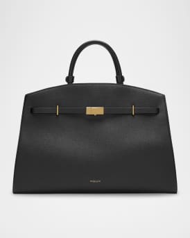 New York Leather Top-Handle Bag 