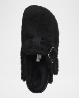 Boston Teddy Shearling Buckle Mules