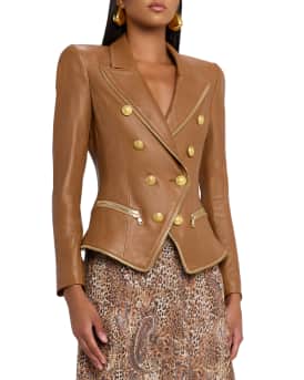 Ottilie Leather Zip Blazer