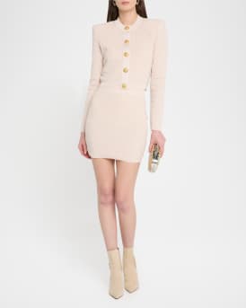 Monogram Knit Mini Skirt