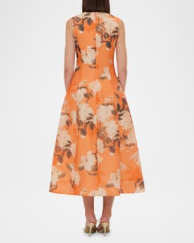 Cleo Hydrangea Sleeveless Midi Dress