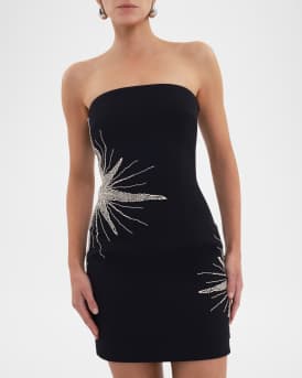 Estella Strapless Crystal Mini Dress
