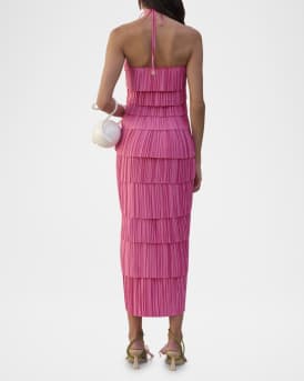 Patrizia Layered Halter Midi Dress
