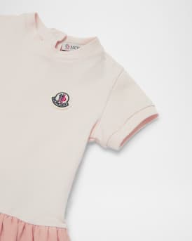 Girl's Jersey Woven Combo Dress, Size 6M-3