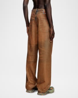 Men's Coated Baggy Jeans