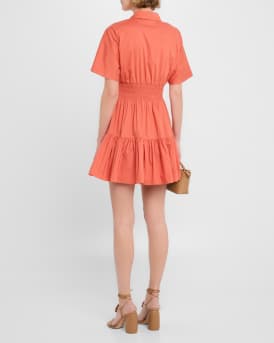 Greta Button-Front Shirtdress