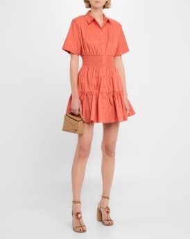 Greta Button-Front Shirtdress