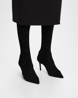 Stuart Power Suede Stiletto Knee Boots