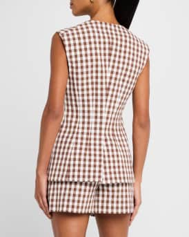 Lois Gingham Tailored Vest