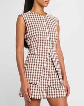 Lois Gingham Tailored Vest