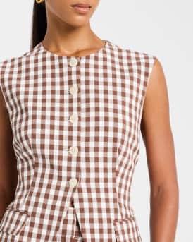Lois Gingham Tailored Vest