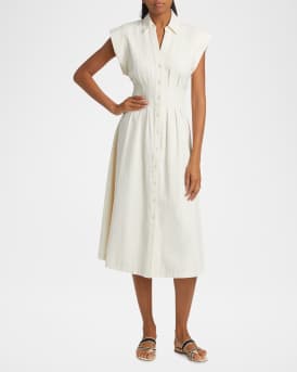 Ruben Button-Front Midi Dress