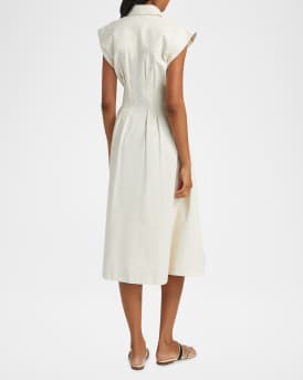 Ruben Button-Front Midi Dress