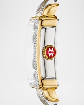 Deco Madison Mini Diamond Two-Tone 18K Gold-Plated Bracelet Watch