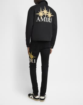 Men's Starburst Applique Skinny Jeans
