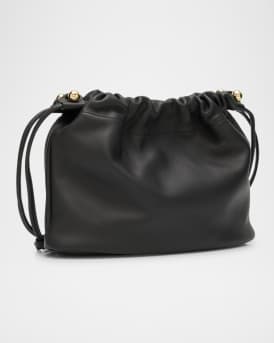Charlotte Drawstring Leather Clutch Bag