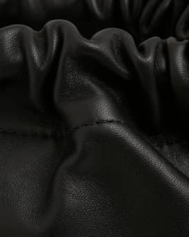 Charlotte Drawstring Leather Clutch Bag