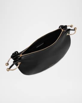 Halo Zip Leather Shoulder Bag