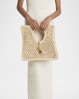 Le Petit Raffia Top-Handle Bag