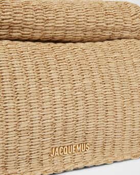 La Pochette Rond Raffia Clutch Bag